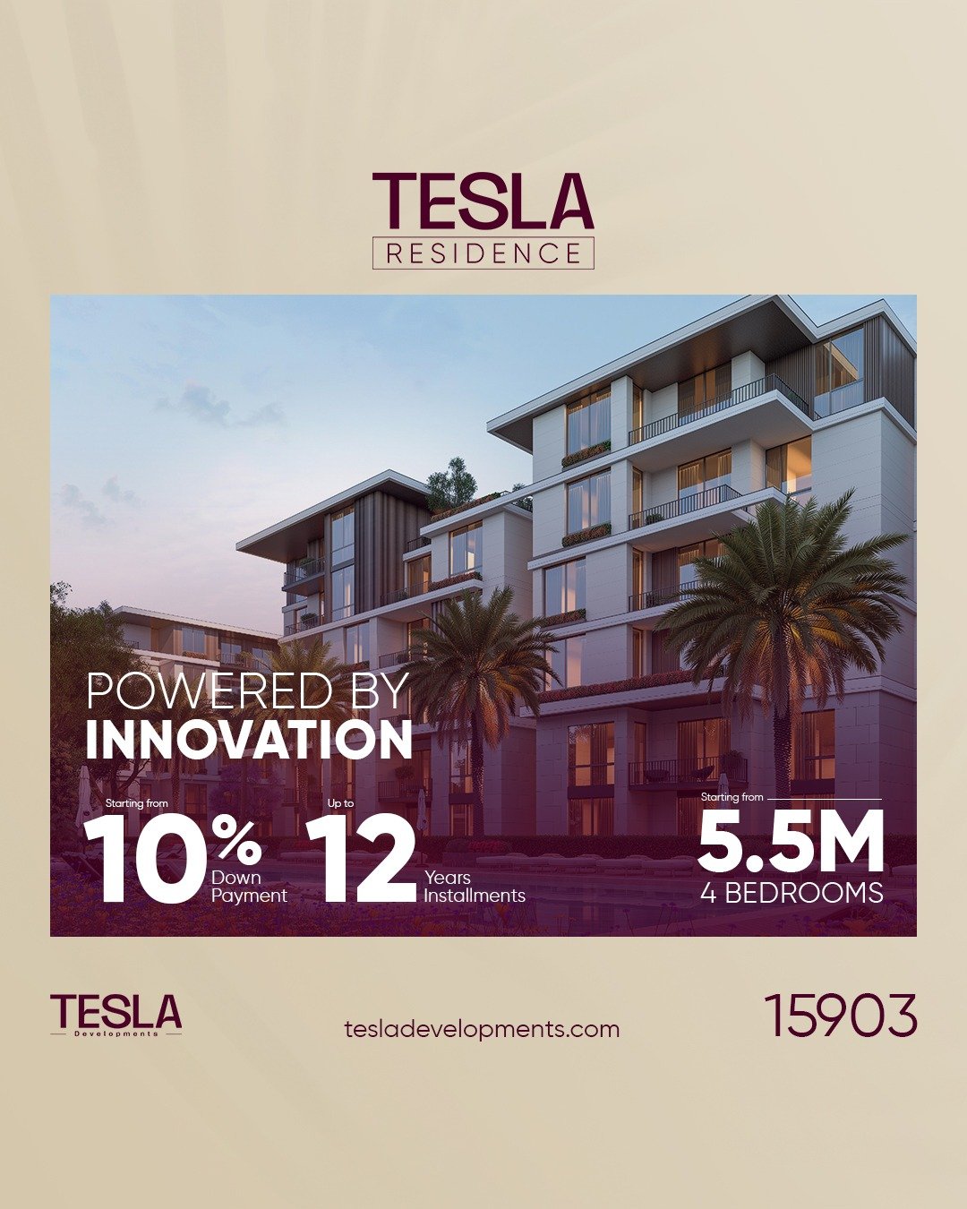 كمبوند تسلا ريزيدنس أكتوبر Tesla Residence October